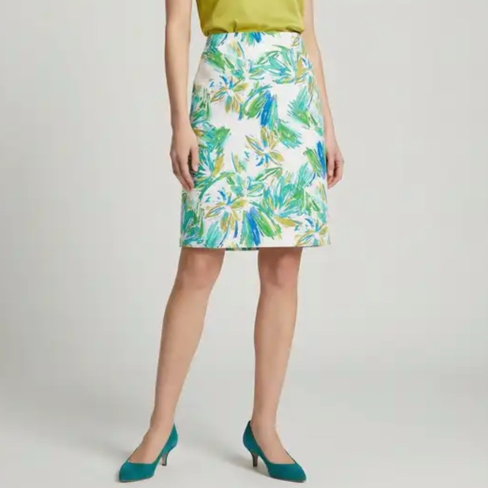 PRESTON & YORK Multicolor Floral Watercolor Skirt